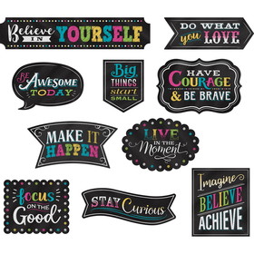 Teacher Created Resources TCR77881-2 Positive Sayings Accents, Chalkboard Brights Clingy Thingies (2 PK)