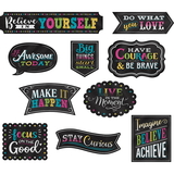 Teacher Created Resources TCR77881 Positive Sayings Accents Chalkboard Brights Clingy Thingies