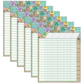 Teacher Created Resources TCR7972-6 Rustic Bloom Incentive Chrt (6 EA)