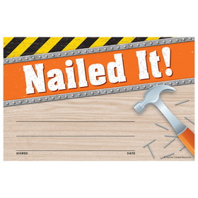 Teacher Created Resources TCR8140-6 Under Construction Nailed It, Awards (6 PK)