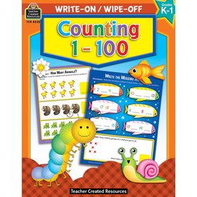 Teacher Created Resources TCR8220 Counting 1-100 Write-On/Wipe-Off, Book