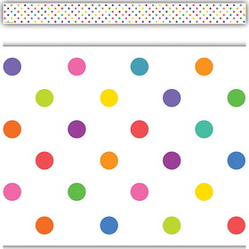 Teacher Created Resources TCR8325 Colorful Dots Straight Border Trim