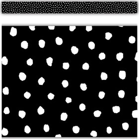 Teacher Created Resources TCR8341 White Painted Dots On Black Border