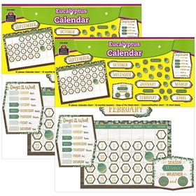 Teacher Created Resources TCR8452-2 Eucalyptus Calendar Bulletin, Board (2 ST)