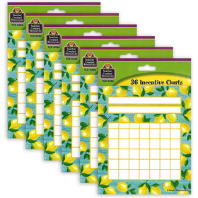 Teacher Created Resources TCR8486-6 Lemon Zest Incentive Chart (6 EA)