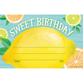 Teacher Created Resources TCR8494-6 Lemon Zest Sweet Birthday, Awards (6 PK)