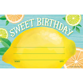 Teacher Created Resources TCR8494 Lemon Zest Sweet Birthday Awards