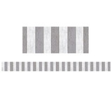 Teacher Created Resources TCR8515 Gray Stripes Straight Border Trim, Modern Farmhouse