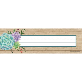 Teacher Created Resources TCR8555 Rustic Bloom Name Plates