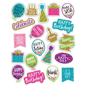 Teacher Created Resources TCR8585 Confetti Happy Birthday Stickers