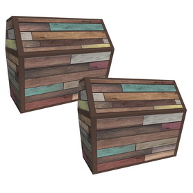 Teacher Created Resources TCR8588-2 Reclaimed Wood Chest (2 EA)