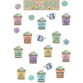 Teacher Created Resources TCR8592 Grow Your Mindset Mini Bb St, Rustic Bloom