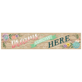 Teacher Created Resources TCR8594 Rustic Bloom Dreams Grow Here Bannr