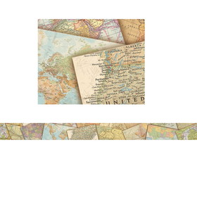 Teacher Created Resources TCR8639 Travel The Map Straight Border Trim