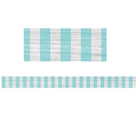 Teacher Created Resources TCR8702 Vintage Blue Stripes Straight Bordr