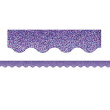 Teacher Created Resources TCR8793 Purple Sparkle Scalloped Border