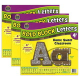 Teacher Created Resources TCR8826-3 Bold Block 4In Lettrs Combo, Pack Home Sweet Classroom (3 PK)