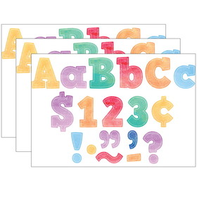 Teacher Created Resources TCR8889-3 Watercolor Bold Block 4In, Letters Combo Pack (3 PK)