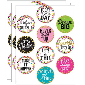 Teacher Created Resources TCR8890-3 Confetti Positive Sayings, Accents (3 PK)