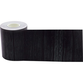 Teacher Created Resources TCR8919 Black Wood Straight Rolled Border