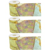 Teacher Created Resources TCR8921-3 Travel Map Straight Rolled, Border (3 PK)