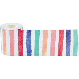 Teacher Created Resources TCR8927 Watercolor Stripes Rolled Trim