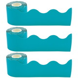 Teacher Created Resources TCR8941-3 Teal Scalloped Rolled Border, Trim (3 PK)