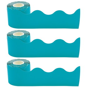 Teacher Created Resources TCR8941-3 Teal Scalloped Rolled Border, Trim (3 PK)