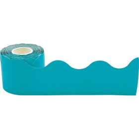 Teacher Created Resources TCR8941 Teal Scalloped Rolled Border Trim