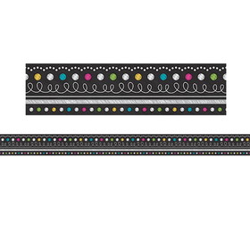 Teacher Created Resources TCR8947 Chalkboard Brights Straight Border