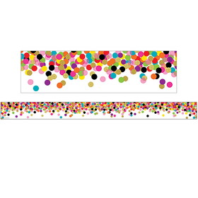 Teacher Created Resources TCR8952 Confetti Straight Rolled Border