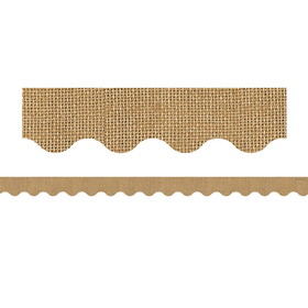 Teacher Created Resources TCR8956 Burlap Scalloped Rolled Border Trim
