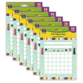 Teacher Created Resources TCR9047-6 Oh Happy Day Incentive, Charts (6 EA)