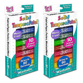 Kwik Stix TPG678-2 Tempra Paint Jewel Tones 10, Colors Kwik Stix (2 PK)