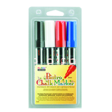 Uchida Of America UCH4804C Bistro Chalk Markers Brd Tip 4 Clr - Set Black Red Blue White