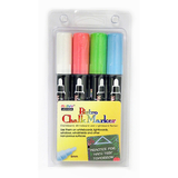 Uchida Of America UCH4804ED Bistro Chalk Markers Brd Tip 4 Clr - Set White Red Blue Green
