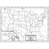 Kappa Map Group / Universal Maps UNI16319 Outline Map Study Pads Us