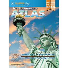 Kappa Map UNI16532 2022 N America Mid-Size Road Atlas