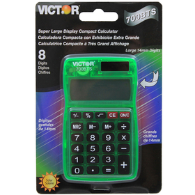 Victor Technology VCT700BTS Dual Power Pocket Calculator