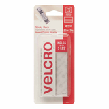 Velcro VEC90076 Velcro Tape 3/4 X 4 Strips White