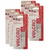 VELCRO VEC90079-6 Velcro Tape .75X18 Strips, White (6 PK)