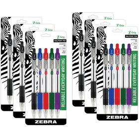Zebra Pen ZEB22205-6 Z Grip Pens 5Pk Assorted (6 PK)
