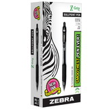 Zebra Pen ZEB22210 Z Grip Ballpoint Pen Black 12 Ct