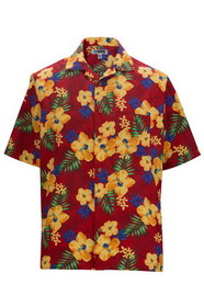 Edwards Garment 1035 Tropical Hibiscus Camp Shirt