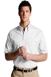 Edwards Garment 1230 Poplin Shirt - Men's Easy Care Poplin Shirt (Short Sleeve) - 65% Poly/35% Cotton
