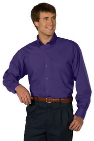 Edwards Garment 1295 Poplin Shirt - Men's Easy Care Poplin Shirt (Long Sleeve) - 65% Polyester/35% Cotton