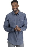 Edwards Garment 1298 Chambray Shirt - Two Pocket