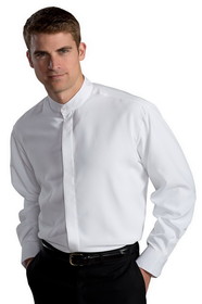 Edwards Garment 1392 Batiste Banded Collar Shirt