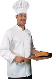 Edwards Garment 3302 Classic Chef Coat - 10-Knot Buttons