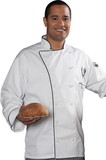 Edwards Garment 3308 Chef Coat - 12 Cloth Button Poly/Cotton Executive Chef Coat